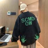 Threebooy Printed Sweaters Pullover Knit New in Sweaters Knitwear Men's Winter Sweater Harajuku Male Clothes Korean Popular Clothes Jumper